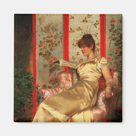 Lady Reading Magnet (Vorne)