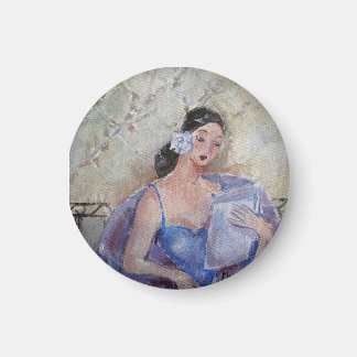 Lady Reading Magnet von Marie Theron aus den 1920e