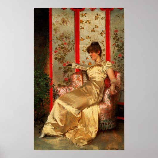Lady Reading Poster (Vorne)