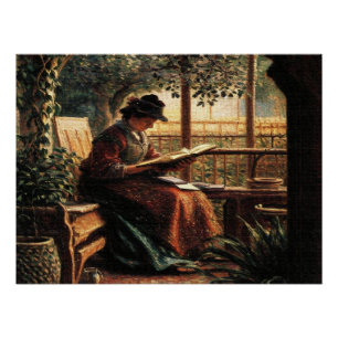 Lady Reading Poster