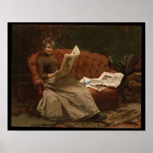 Lady Reading Poster (Vorne)