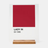 Lady Red Color Song - Klare Hintergrundinformation Acrylschild (Vorderseite)