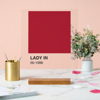 Lady Red Color Song - Klare Hintergrundinformation Acrylschild