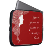 Lady Red Customized Laptopschutzhülle (Vorne Rechts)