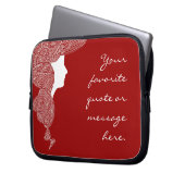 Lady Red Customized Laptopschutzhülle (Vorderseite Links)