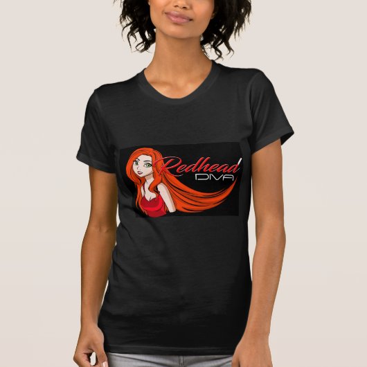 Lady Red Haired Woman Redheaded Girl design T-Shirt (Vorderseite)