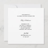 Lady Red hat elegante Perlen 50 & Fabulous Einladung (Rückseite)