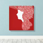 Lady Red Leinwanddruck (Insitu (Holzboden))