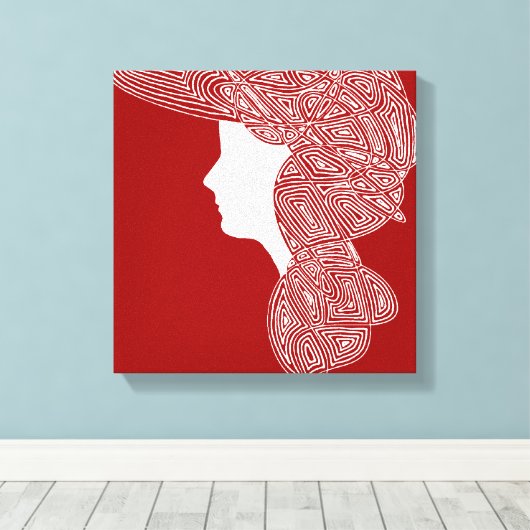 Lady Red Leinwanddruck (Insitu (Holzboden))