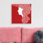 Lady Red Leinwanddruck (Insitu (Wohnzimmer))