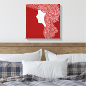 Lady Red Leinwanddruck (Insitu (Schlafzimmer))