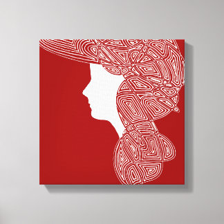 Lady Red Leinwanddruck