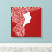 Lady Red Leinwanddruck (Insitu (Holzboden))