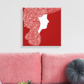 Lady Red Leinwanddruck (Insitu (Wohnzimmer))