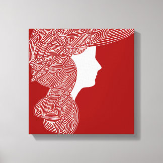 Lady Red Leinwanddruck