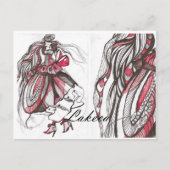 Lady Red Postkarte (Vorderseite)