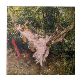 Lady Resting in a Hammock (von Giovanni Boldini) Fliese