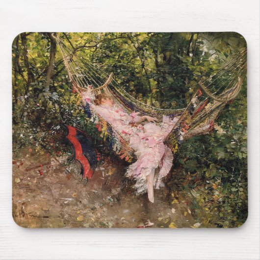 Lady Resting in a Hammock (von Giovanni Boldini) Mousepad (Vorne)