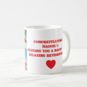 " LADY RETIRED AM STRAND " KAFFEETASSE (VorderseiteRechts)