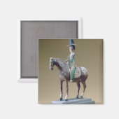 Lady rider, Astana, 7. Jahrhundert (Stucco) Magnet (Vorderseite/Rückseite)