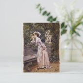 Lady Riechende Rose Postkarte (Stehend Vorderseite)