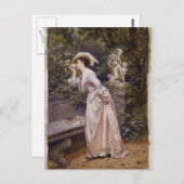 Lady Riechende Rose Postkarte (Vorne/Hinten)