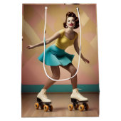 Lady Roller Skaten Lasse Roll Mittlere Geschenktüte (Rückseite)
