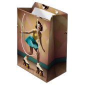 Lady Roller Skaten Lasse Roll Mittlere Geschenktüte (Rückseite Schrägansicht)