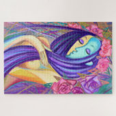 Lady Rose - Modern Style - Originelle Malerei Puzzle (Horizontal)