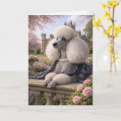 Lady Rose, Poodle Blank Card Karte (Gelbe Blume)