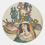 Lady - Round Stickers for Stationery (Vorderseite)