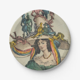 Lady - Rundpapier-Teller Pappteller