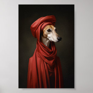 Lady Saluki Dog Poster