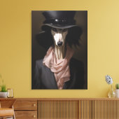 Lady Saluki Top Hat Leinwanddruck (Insitu (Wohnzimmer))