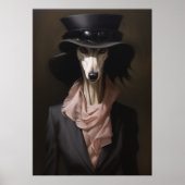 Lady Saluki Top Hat Poster (Vorne)