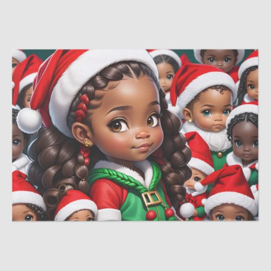 Lady Santa Tissue Paper Seidenpapier (Vorderseite)