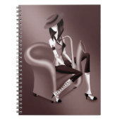 Lady Saxophonist - Jazz-Inspiriert Notebook Notizblock (Vorderseite)