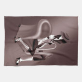 Lady Saxophonist - Jazz-Inspiriert Teetücher Geschirrtuch (Horizontal)