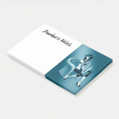 Lady Saxophonist - Jazz-Inspirierte Post-It-Notes Post-it Klebezettel (angewinkelt)