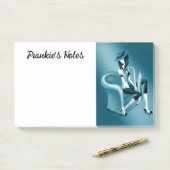 Lady Saxophonist - Jazz-Inspirierte Post-It-Notes Post-it Klebezettel (Auf Schreibtisch)