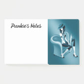 Lady Saxophonist - Jazz-Inspirierte Post-It-Notes Post-it Klebezettel (Vorderseite)