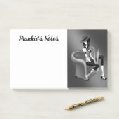 Lady Saxophonist - Jazz-Inspirierte Post-It-Notes Post-it Klebezettel (Auf Schreibtisch)