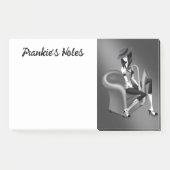 Lady Saxophonist - Jazz-Inspirierte Post-It-Notes Post-it Klebezettel (Vorderseite)