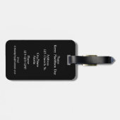 Lady Saxophonist mit Vintagem Jazz-Flair Gepäckanhänger (Rückseite horizontal)