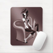 Lady Saxophonistin - Jazz-inspirierte Computermaus Mousepad (Mit Mouse)