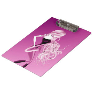 Lady Saxophonistin Musikerin Pink Klemmbrett