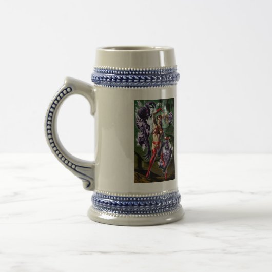 Lady Sheenah Amazon Warrior Beer Stein Bierglas (Links)