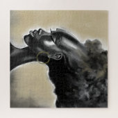 Lady Shy Puzzle Hübsche Afrikanerin (Horizontal)