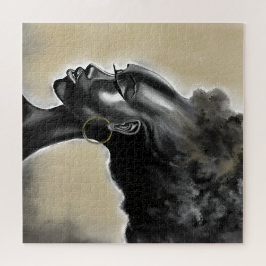 Lady Shy Puzzle Hübsche Afrikanerin (Horizontal)