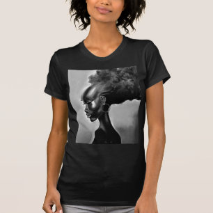 Lady Shy T - Shirt Hübsche Afrikanische Frau